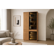 Книжный шкаф LONDON GRAPHITE GLASS