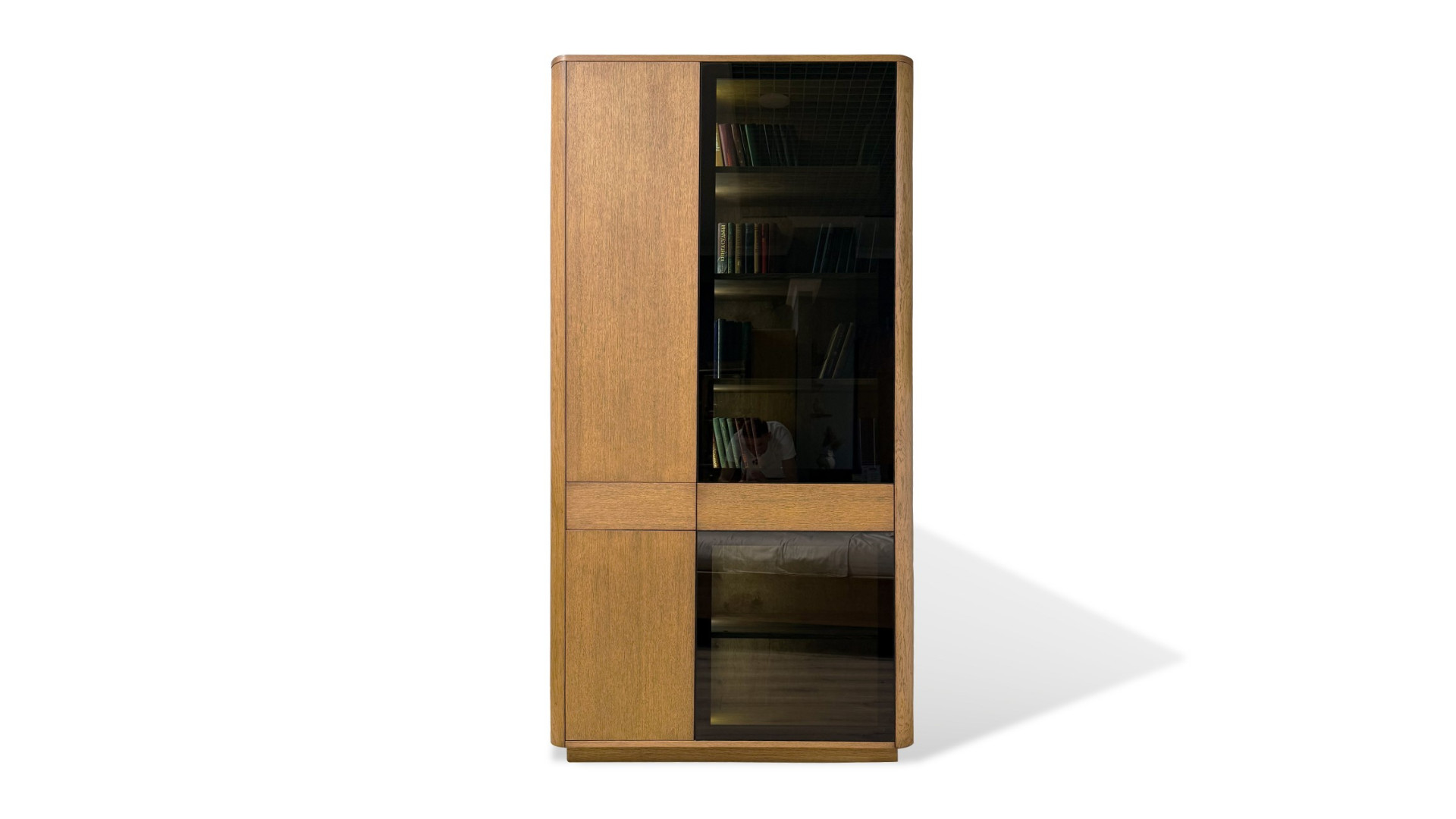 Книжный шкаф LONDON GRAPHITE GLASS