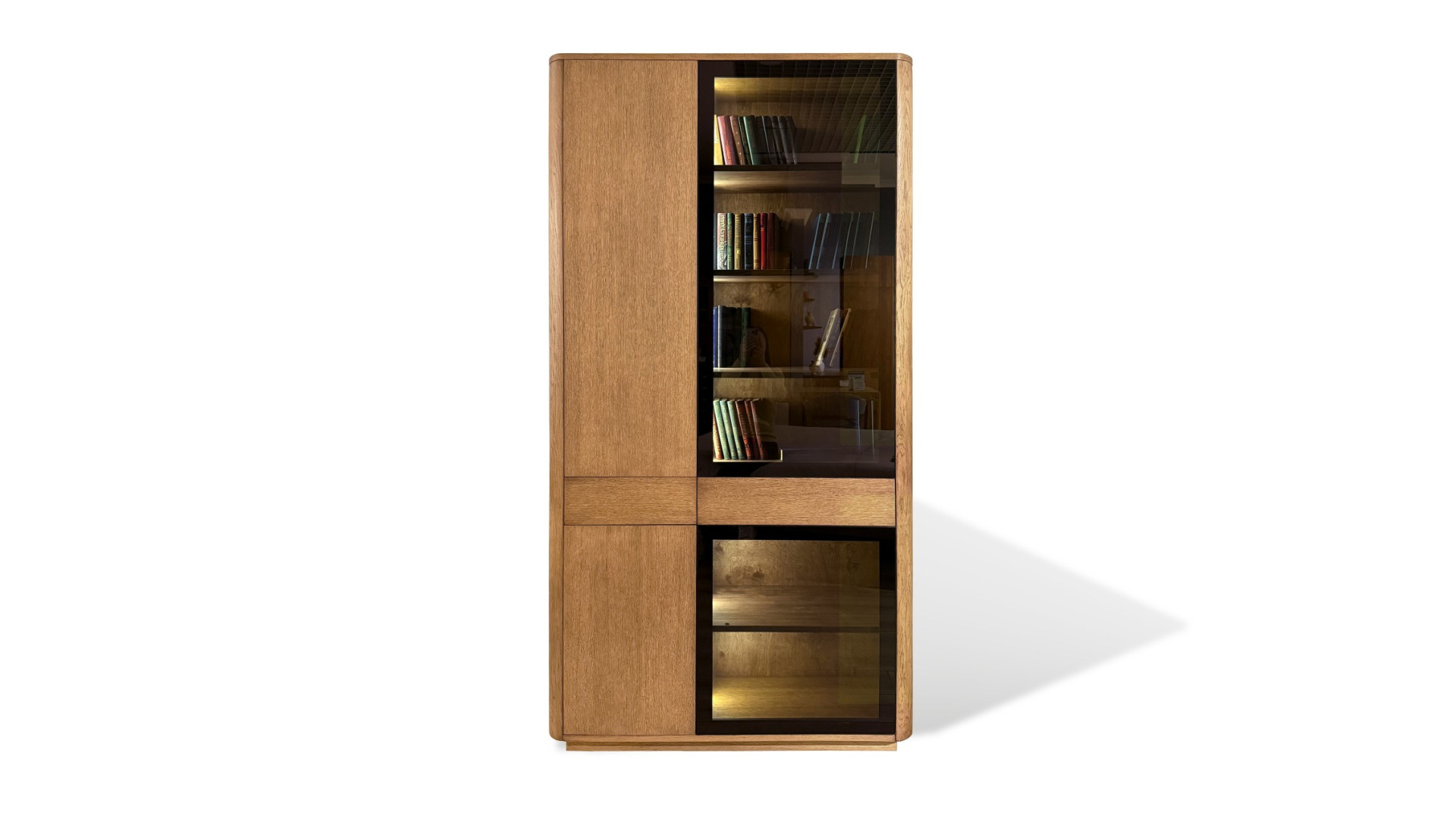 Книжный шкаф LONDON GRAPHITE GLASS