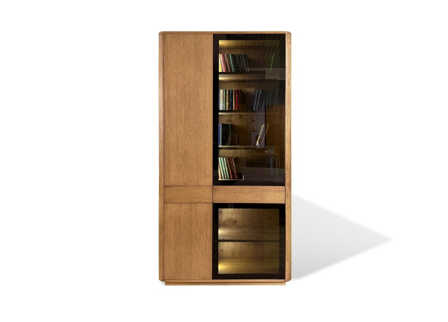 Книжный шкаф LONDON GRAPHITE GLASS