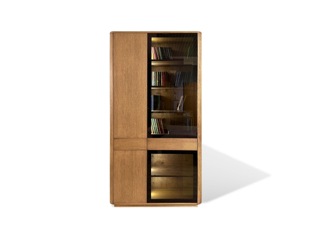 Книжный шкаф LONDON GRAPHITE GLASS