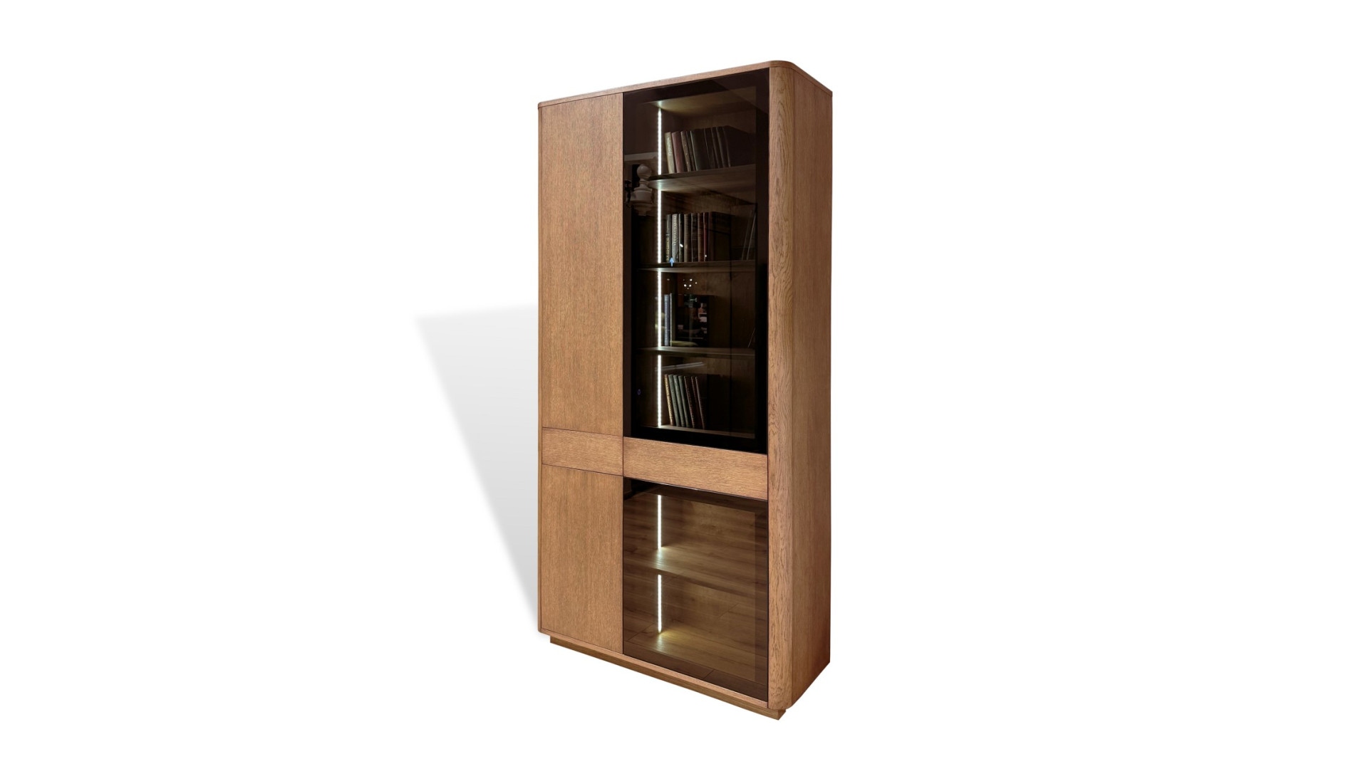 Книжный шкаф LONDON GRAPHITE GLASS