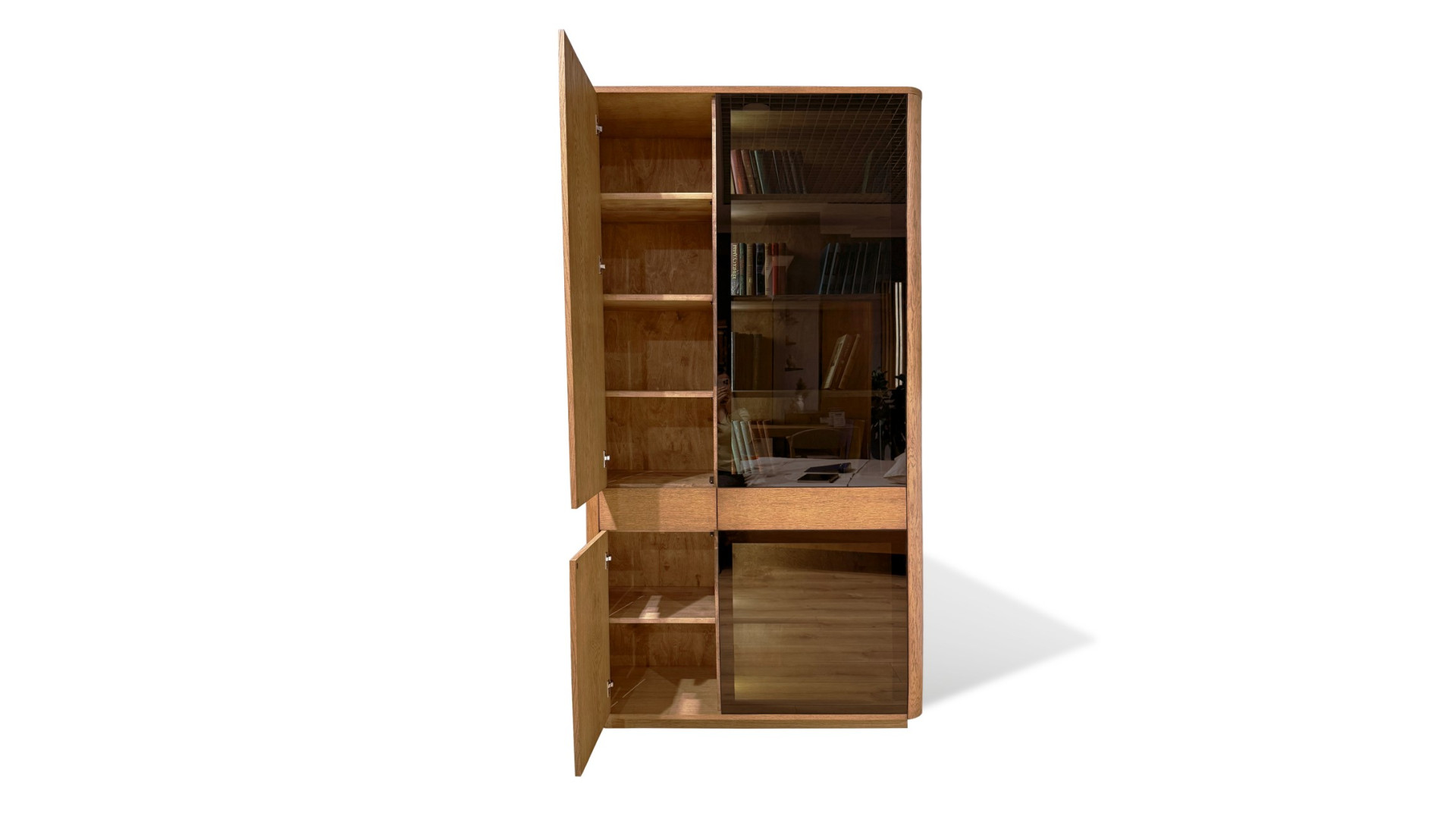 Книжный шкаф LONDON GRAPHITE GLASS