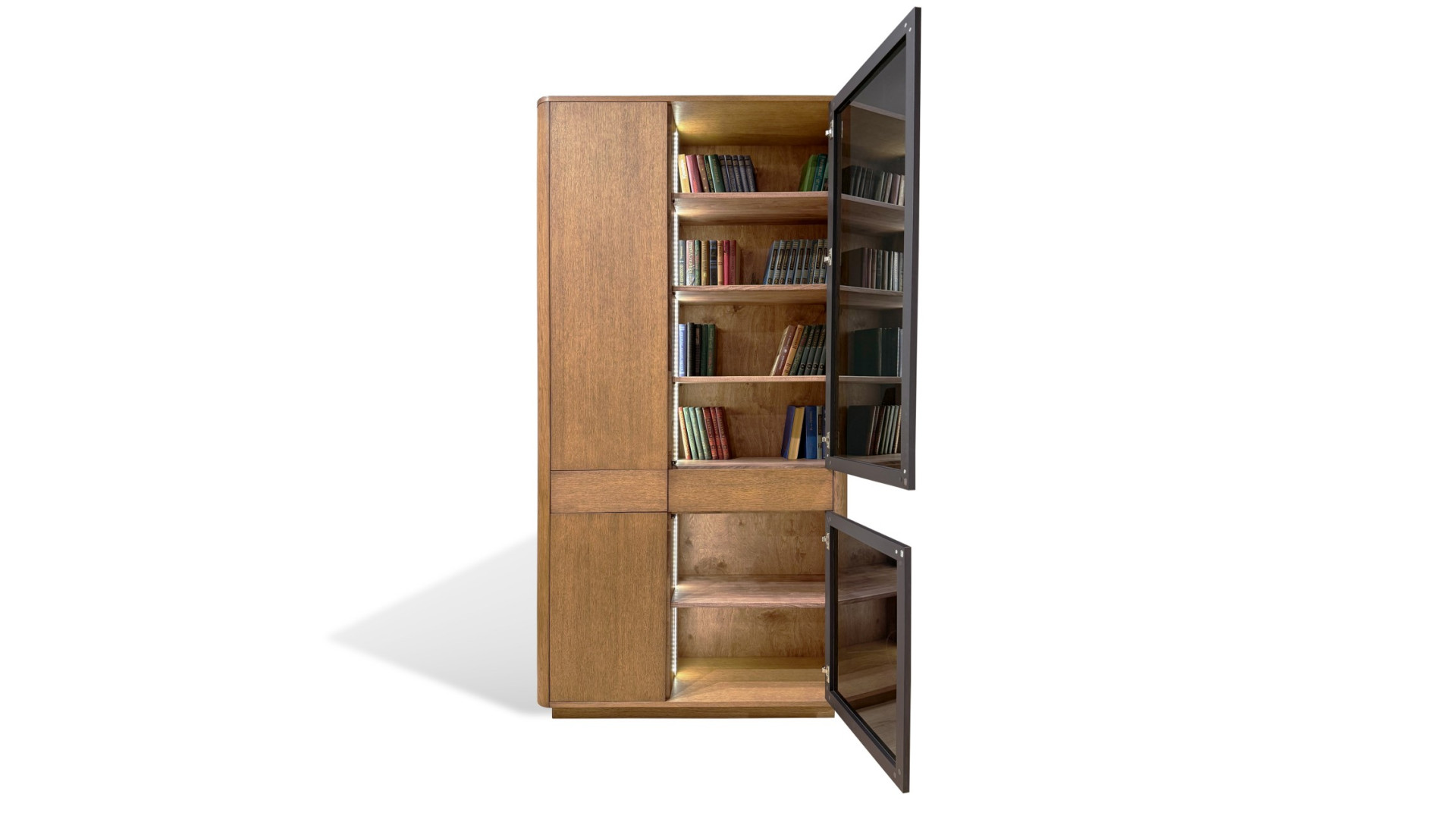 Книжный шкаф LONDON GRAPHITE GLASS