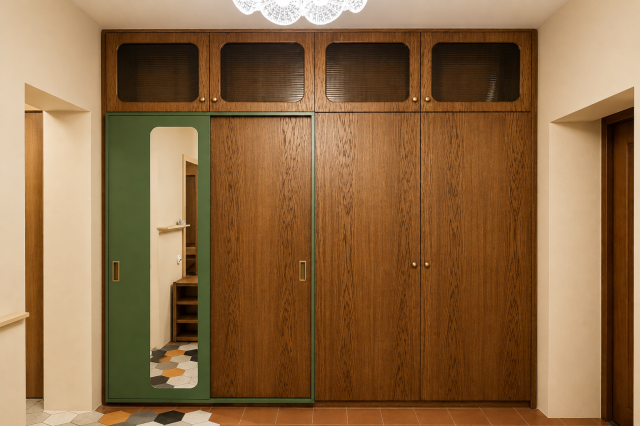 Wardrobe in the hallway